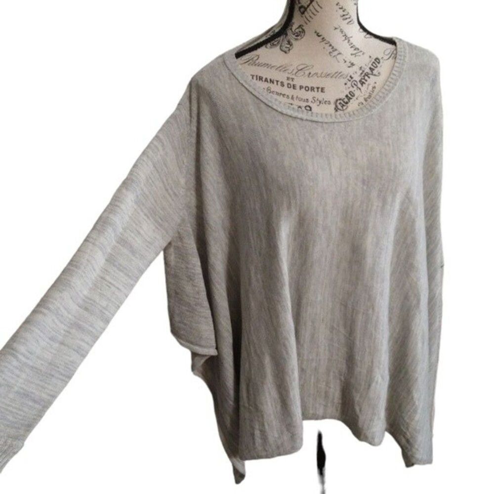Converse Wide Long  Sleeve  gray medium top Boho Loganlook